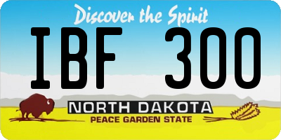 ND license plate IBF300