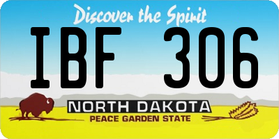 ND license plate IBF306