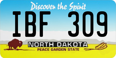 ND license plate IBF309