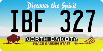 ND license plate IBF327