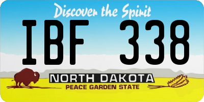 ND license plate IBF338