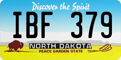 ND license plate IBF379