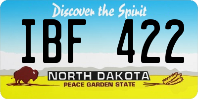 ND license plate IBF422
