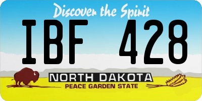 ND license plate IBF428