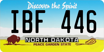 ND license plate IBF446