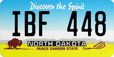 ND license plate IBF448