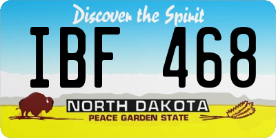 ND license plate IBF468