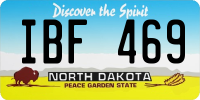 ND license plate IBF469