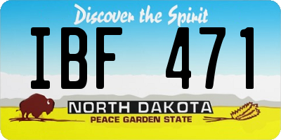 ND license plate IBF471