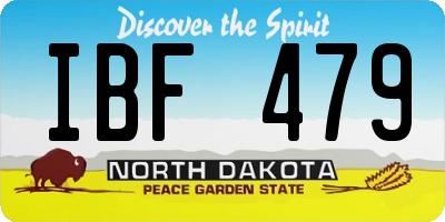 ND license plate IBF479
