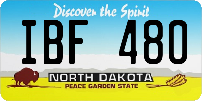 ND license plate IBF480