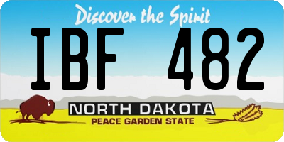 ND license plate IBF482