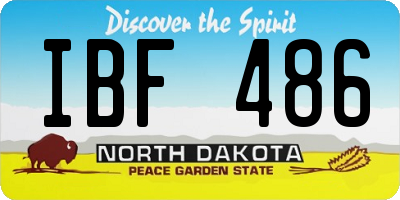 ND license plate IBF486