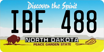 ND license plate IBF488