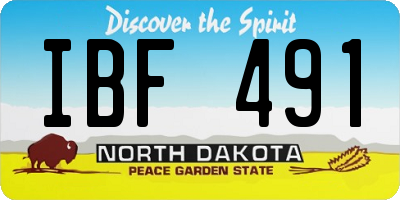 ND license plate IBF491