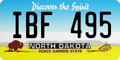 ND license plate IBF495