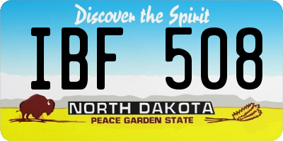 ND license plate IBF508