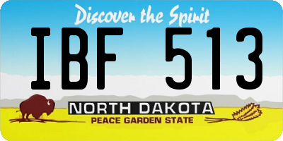 ND license plate IBF513