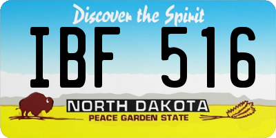 ND license plate IBF516