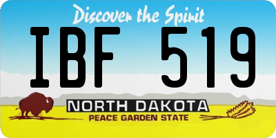 ND license plate IBF519