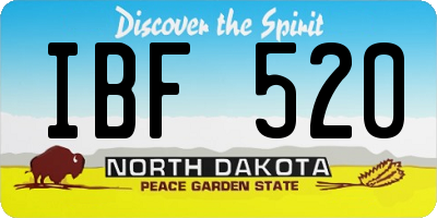 ND license plate IBF520