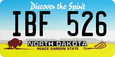 ND license plate IBF526