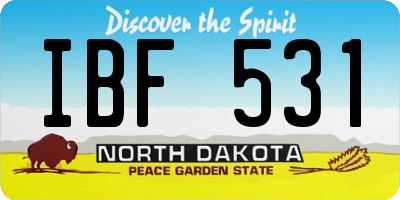 ND license plate IBF531