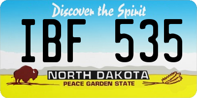 ND license plate IBF535