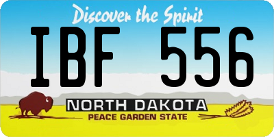 ND license plate IBF556