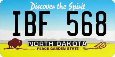 ND license plate IBF568