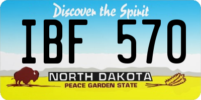 ND license plate IBF570