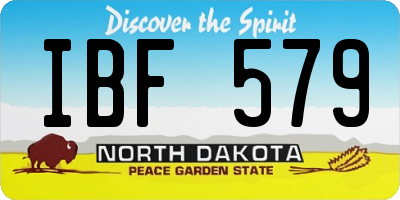 ND license plate IBF579
