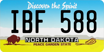 ND license plate IBF588