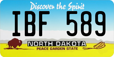 ND license plate IBF589