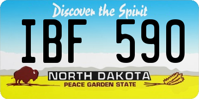 ND license plate IBF590