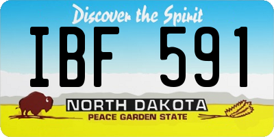 ND license plate IBF591