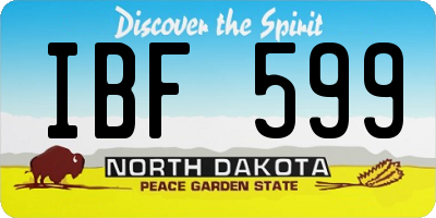 ND license plate IBF599