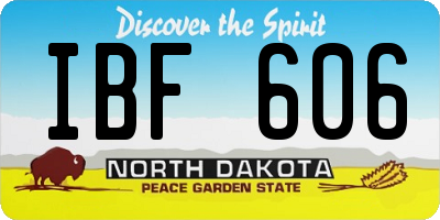 ND license plate IBF606