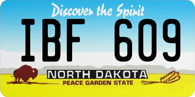 ND license plate IBF609