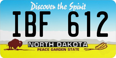 ND license plate IBF612