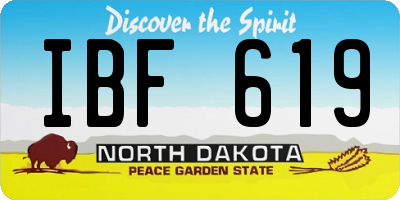 ND license plate IBF619