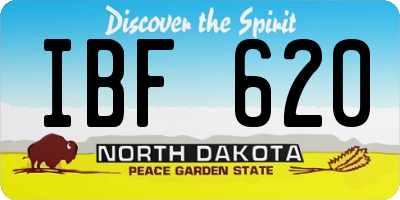 ND license plate IBF620