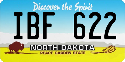 ND license plate IBF622