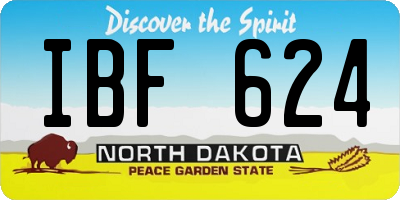 ND license plate IBF624