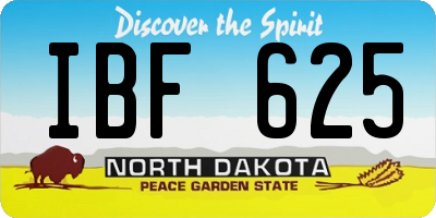 ND license plate IBF625
