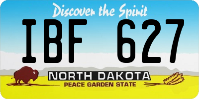 ND license plate IBF627