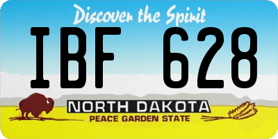 ND license plate IBF628