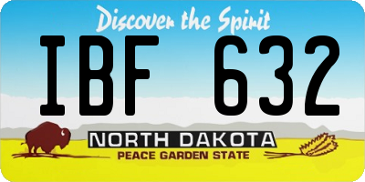 ND license plate IBF632
