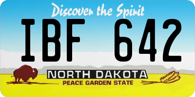 ND license plate IBF642