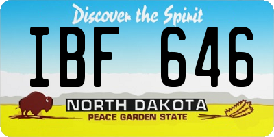 ND license plate IBF646